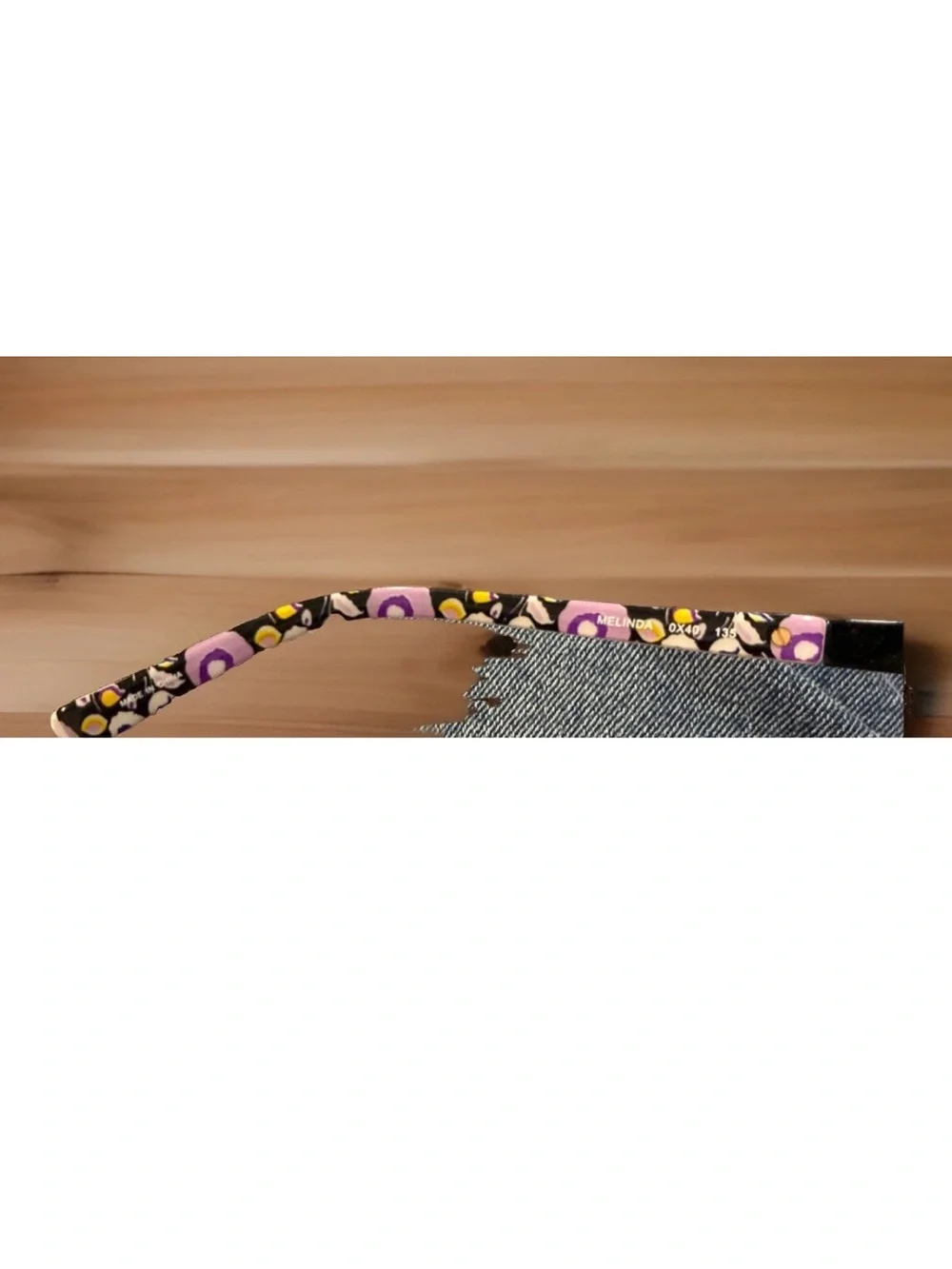 kate spade Rectangular Reading Glasses with Purple Floral Temples